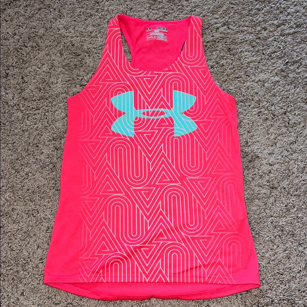Under Armour Bright Pink Geometric Tank